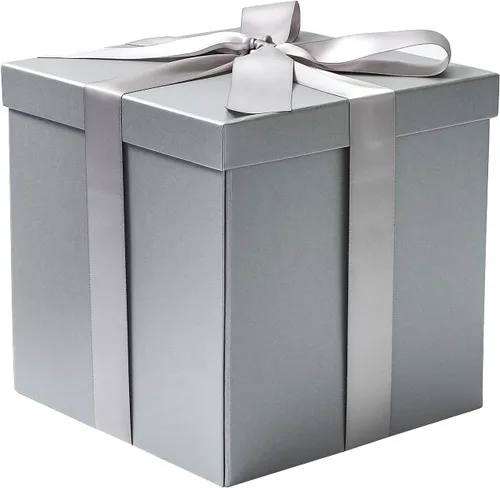 Miniatura 12 de RUSPEPA Caja de regalo mediana negra con tapas, cinta y papel de seda, caja de regalo plegable perfecta para cumpleaños, graduación, día del padre