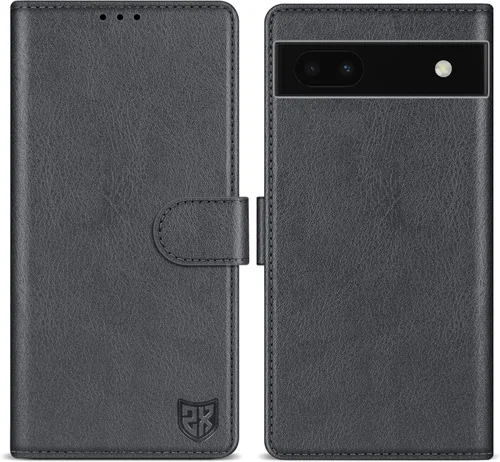 Miniatura 9 de ZZXX Funda tipo cartera para Google Pixel 6a con bloqueo RFID, ranura para tarjetas, función atril, cierre magnético, funda protectora de cuero