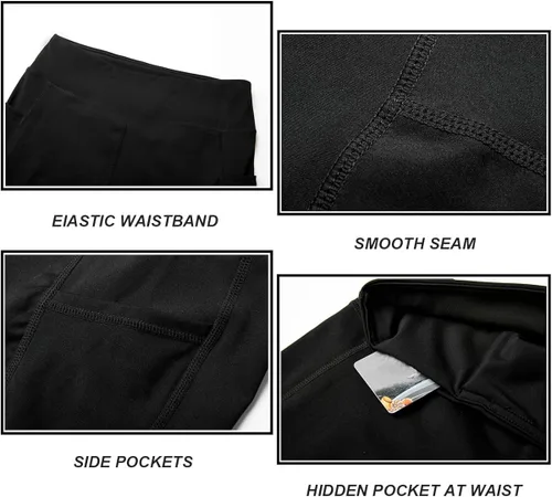 Miniatura 5 de DEVOROPA Pantalones cortos de compresión de 5 pulgadas para niñas, de elastano, para voleibol, gimnasia, animación, yoga, danza, compresión
