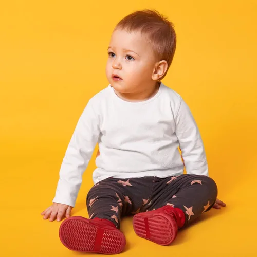 Miniatura 3 de Brix Camiseta de manga larga para niños pequeños, paquete de 4 camisetas de algodón sin etiquetas.