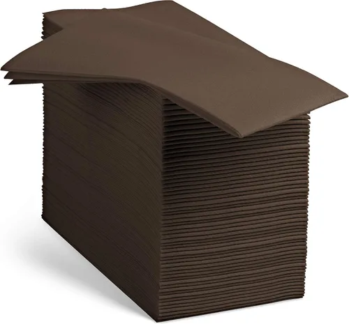 Miniatura 18 de 100 servilletas de papel de color beige con tacto de lino, suaves y absorbentes, para cocina, fiesta, boda, baño o cualquier ocasión (paquete de 100)
