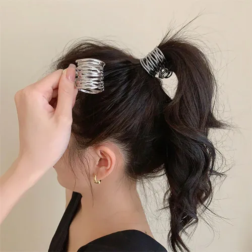 Miniatura 6 de Myhiju Pinzas de metal para el cabello, 2 pinzas de cola de caballo altas para mujer, pinzas pequeñas antideslizantes para cabello grueso