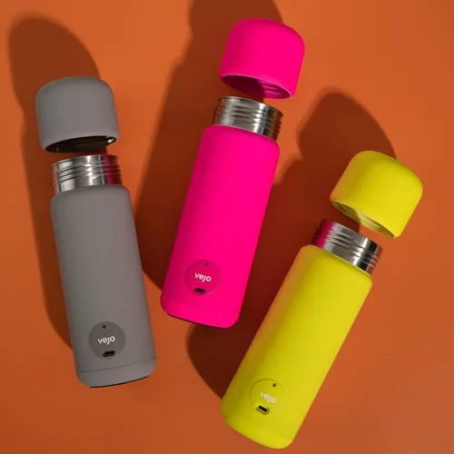 Miniatura 6 de VEJO Botella mezcladora eléctrica de proteínas de 12 onzas, mezclador de polvo recargable por USB para batidos de proteínas, pre-entrenamiento, Rosa