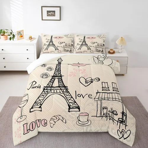 Miniatura 16 de Feelyou Juego de edredón de coche de dibujos animados para niños, edredón de construcción para niños, juego de ropa de cama de camiones y equipos