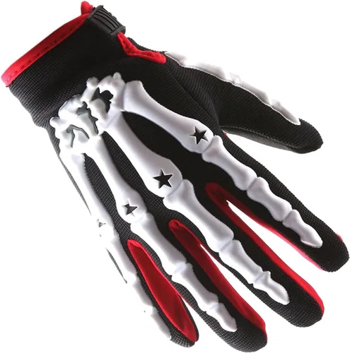 Miniatura 11 de Guantes juveniles de motocross 1Storm para motocicletas, BMX, MX, ATV, bicicletas todoterreno, modelo de esqueleto para niños