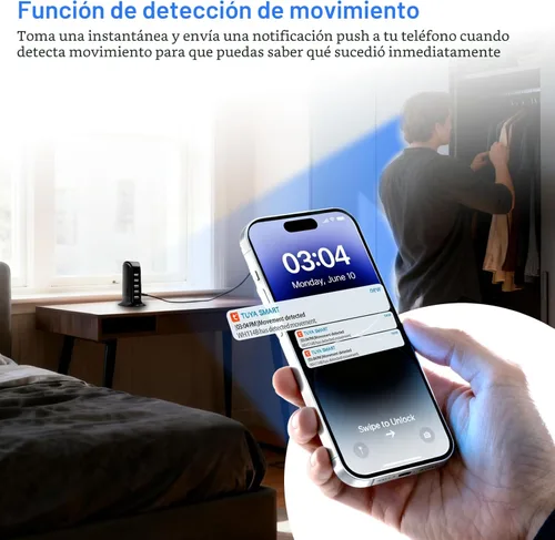 Miniatura 4 de Cámara de seguridad espía oculta WiFi, cargador USB, FHD 1080P, cámara secreta inalámbrica para niñera para el hogar, oficina, dormitorio
