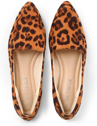 Miniatura 4 de MUSSHOE - Zapatos planos para mujer, de punto de malla, cómodos, con plantilla de espuma viscoelástica, sin cordones y de punta aguda