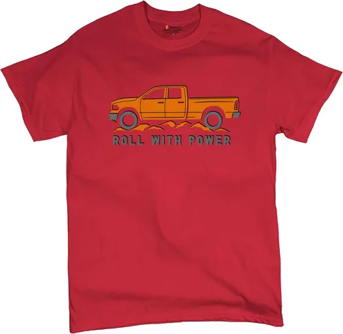 Miniatura 124 de Tee Hunt Camisetas gráficas y camisetas sin mangas para hombre Roll with Power Pickup Truck