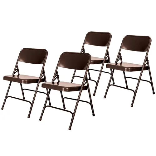 Miniatura 15 de OEF Furnishings Serie OEF200 Sillas Plegables de Acero para Trabajo Pesado, Sillas de Metal de Grado Comercial con Refuerzos Dobles, Capacidad