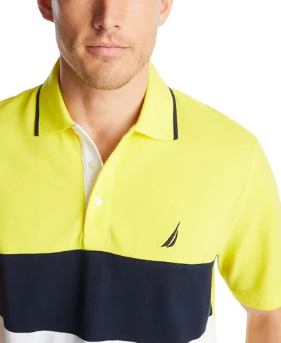Miniatura 7 de Nautica Polo de manga corta 100% algodón piqué bloque de color para hombre