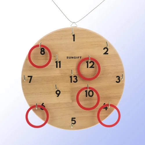 Miniatura 6 de Juego de lanzamiento de gancho y anillo SUNGIFT para adultos y niños - Juegos de lanzamiento de anillos de Hooky en el patio - Juego de pared