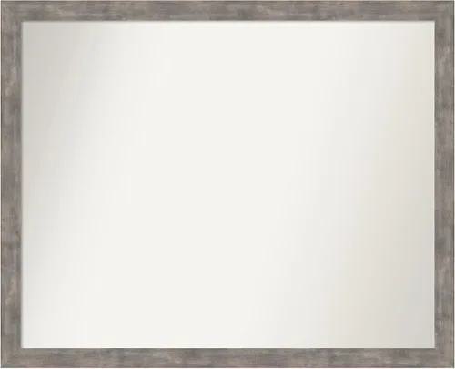 Miniatura 190 de Amanti Art Silver Bathroom Mirror for Over Sink, 24x49 Custom Made Marred Pewter Rectangle Vanity Mirror, Oversize Casual Wood Frame, Hangs Estaño