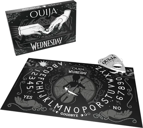Miniatura 2 de Ouija: Miércoles Inspirado en la popular serie original Miércoles Juego de mesa clásico coleccionable Ouija Juego y mercancía con licencia