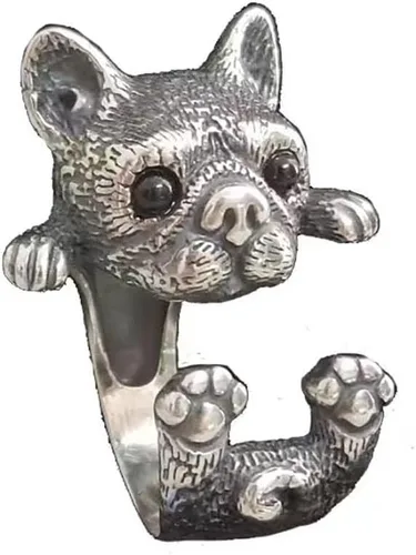 Anillo de serpiente lobo, águila, lagarto, escorpión, dragón, búho, araña, caballo, tortuga, gato, zorro, rana, perro, para mujeres y hombres,