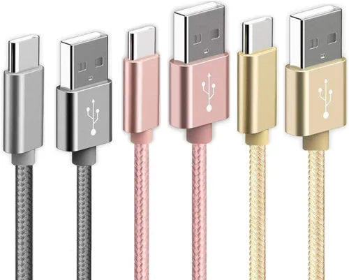 Miniatura 13 de [Paquete de 2, 3.3 pies] Cable USB C de carga rápida USB A a tipo C, cable de carga trenzado para Samsung Galaxy A13 A03s A32 A52 A53, S22 S9 S10E