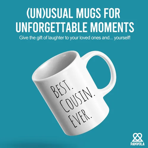 Miniatura 2 de Panvola Taza de café con texto en inglés "Best Cousin Ever", regalos para mujeres y hombres de la tía, tío, familia, reunión, vasos de cerámica, 11