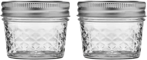 Ball Frascos de Gelatina de Cristal Acolchado de Boca Ancha con Tapas y Bandas, Usados para Enlatado, Encurtido, Jugo, Mermelada, Gelatina, Tamaño