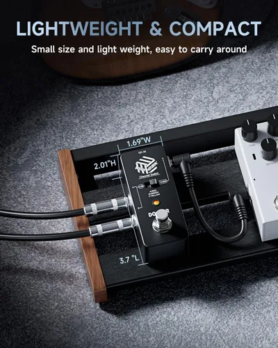 Miniatura 6 de Donner Pedal de efecto ABY Box, conmutador AB de selector de línea, mini, para guitarra, True Bypass