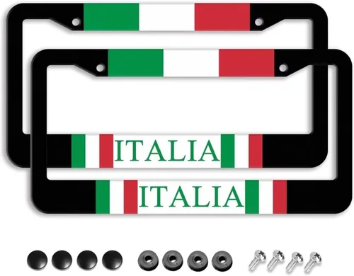 Miniatura 9 de Black White Cat License Plate Frame 2 Pack Cute Animal Cat Pattern Car Tag Holder with Screws Caps Aluminum Metal 12.3 x 6.3 Inch 2 Holes Design