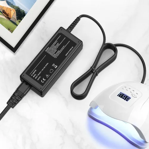 Miniatura 4 de Adaptador de CA Adaptador de corriente de 12V para cargador de luz de lámpara LED de 18G - Cable de fuente de alimentación AC/DC, 3.9 ft negro