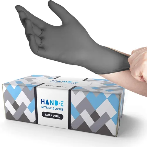 Miniatura 12 de Guantes desechables de nitrilo gris, 50 y 200 unidades, guantes médicos sin látex Gris (mediano)