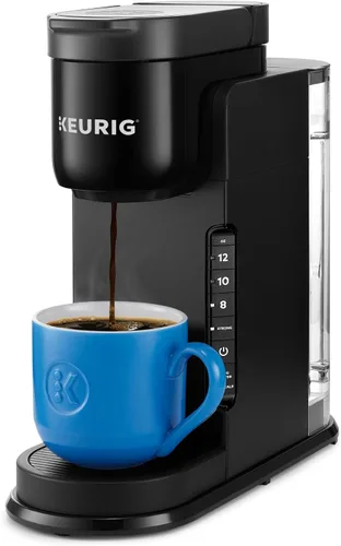 Keurig K-Express Cafetera de Una Sola Porción – Opción de Preparación Fuerte, Depósito de 42oz, Diseño Elegante para Entretenimiento y Regalos Negro
