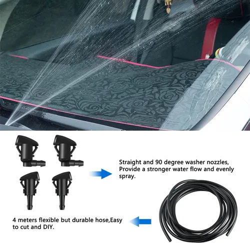 Miniatura 5 de Kit de reemplazo de boquillas de limpiaparabrisas delantero compatible con Dodge RAM 1500 2500, Grand Cherokee, Patriot, Charger y más. Boquillas