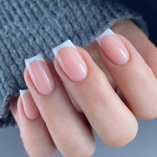 Miniatura 2 de Vishine Manicura Francesa Gel de Uñas Blanco Francés Rosa Pálido Juego de 4 Piezas, Gel UV LED Capa Base Capa Superior Kit de Inicio