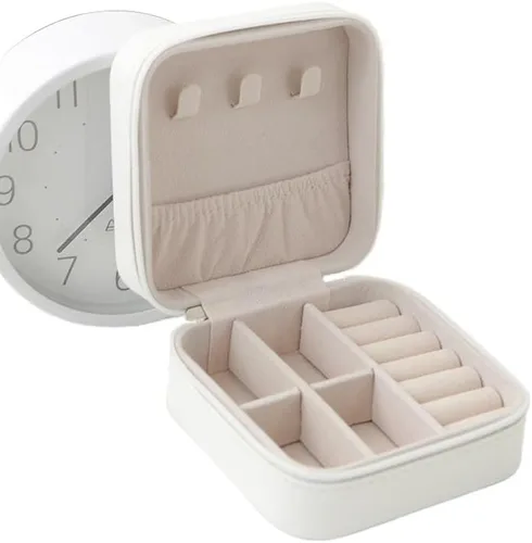 Miniatura 8 de joyero Caja De Almacenamiento De Cuero Para Pendientes, Organizador De Joyas, Estuche De Joyería De Viaje, Tamaño Pequeño, Venta Al Por Mayor joyas