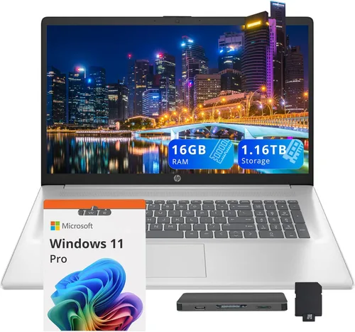 Miniatura 11 de HP Portátil de negocios 17, pantalla HD+ de 17.3", procesador Intel Core i3-1125G4 de 11ª generación, 8 GB de RAM, SSD de 512 GB, Wi-Fi, HDMI