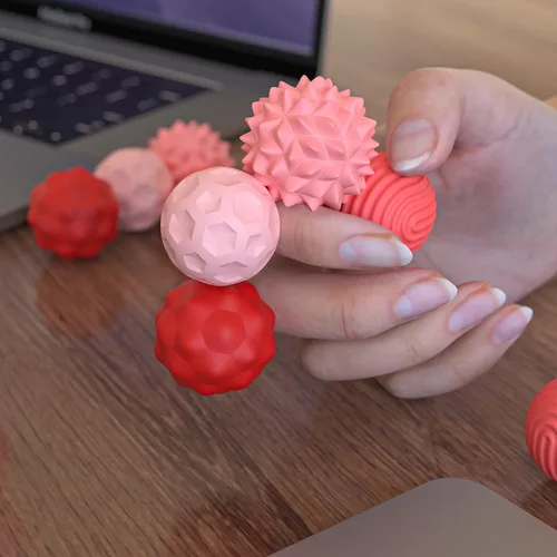 Miniatura 8 de Juguetes de Pelotas Magnéticas de Silicona Fidget, 8 Piezas con Texturas de Atracción, Pelota Sensorial Fidget con Carcasa de Silicona para Adultos
