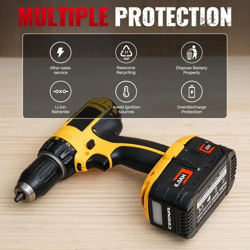 Miniatura 3 de Baterías de 18V 6.0Ah para DeWalt 18V Batería Compatible con Dewalt Batería Compatible con DE9096 DC9098 DE9098 DE9098 DW9096 DW9095 Herramientas