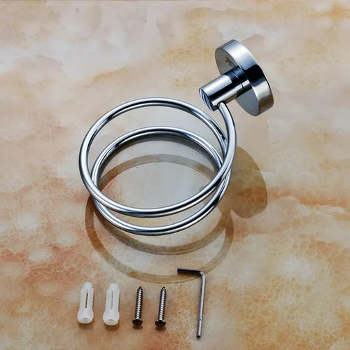 Miniatura 8 de Soporte para secador de pelo acero inoxidable cromado (plata)