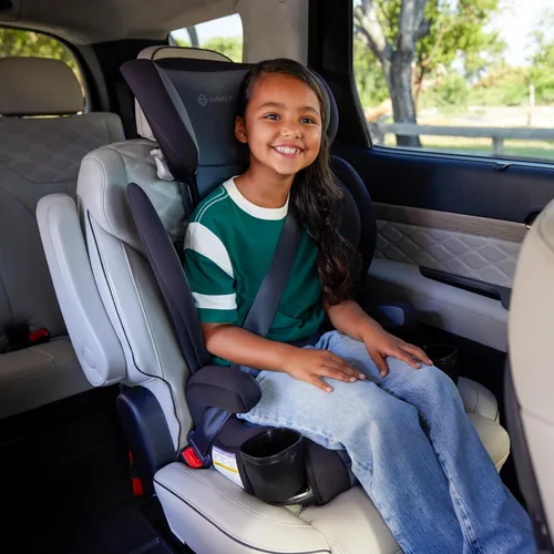 Miniatura 9 de Safety 1st Grow and Go - Asiento de coche booster 2 en 1 con ComfortWings, se convierte de respaldo alto a sin respaldo, 48,3 cm de ancho, caben 3