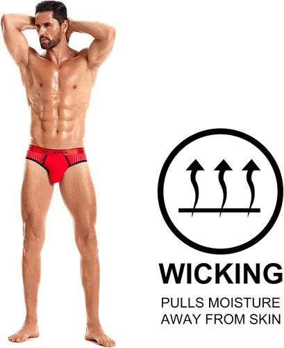 Miniatura 61 de SKYSPER Jock Strap Athletic Supporter para hombres Sexy Jockstrap Ropa interior masculina