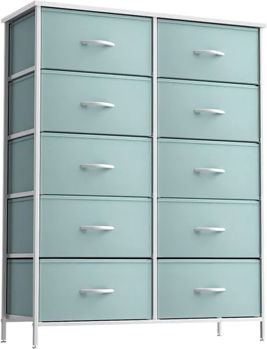 Miniatura 19 de Sorbus - Cómoda para niños con 8 cajones: mueble de almacenamiento en torre para dormitorio, pasillo, armario, organización de oficina, marco
