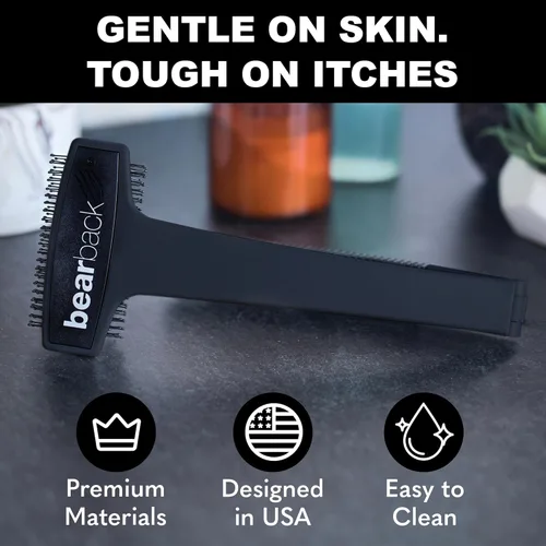 Miniatura 6 de Bearback Rascador de espalda para hombres y mujeres, mango plegable de largo alcance, cerdas seguras para la piel, extensible, portátil, fácil
