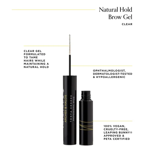 Miniatura 2 de Arches & Halos Natural Hold Gel para cejas – Capa y acondicionador para cejas – Maquillaje vegano y libre de crueldad – transparente, 0.1 oz