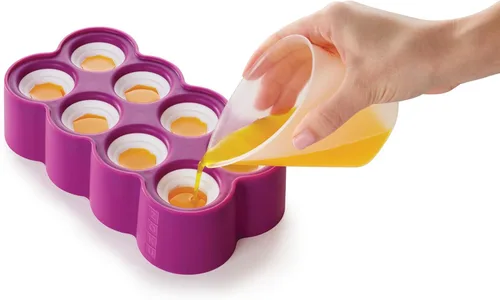 Miniatura 5 de ZOKU Moldes para anillos – 8 moldes de silicona para paletas con palitos de anillo reutilizables, hace que las paletas de hielo en forma de gemas