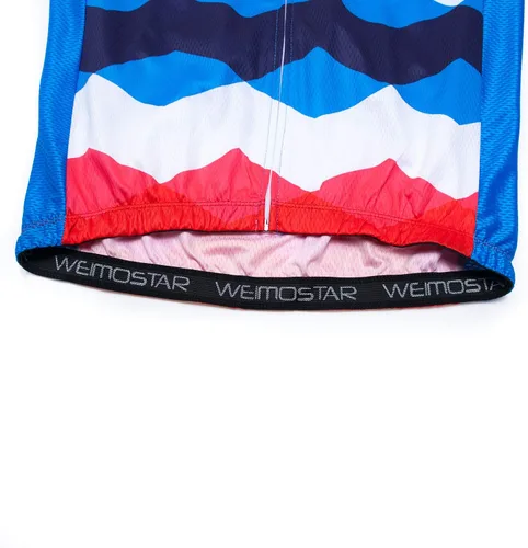 Miniatura 127 de Weimostar Hombre Ciclismo Jersey Manga Corta Bicicleta Ropa Multicolor Diamante