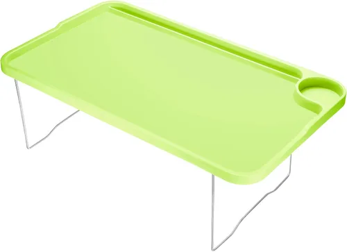 Miniatura 6 de PATIKIL Bandeja de desayuno, bandejas de cama con patas plegables, plato reutilizable para servir portátil, escritorio para comer, azul