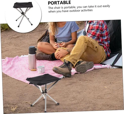 Miniatura 8 de WOONEKY Taburete plegable multifuncional al aire libre silla para camping, pesca, jardín, viajes y picnic