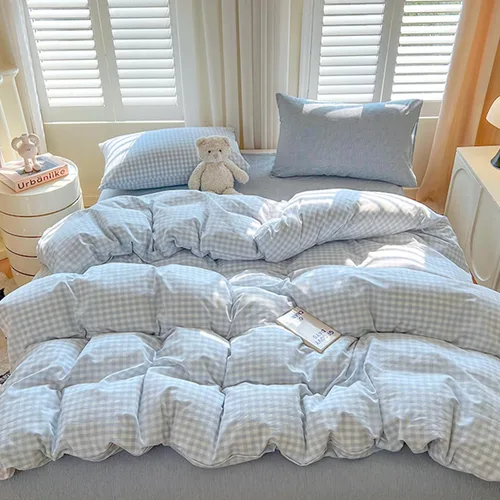 Miniatura 9 de BOLINLIVING Juego de edredón individual para niños, juego de edredón bohemio a rayas tamaño individual, cama individual en una bolsa, ropa de cama