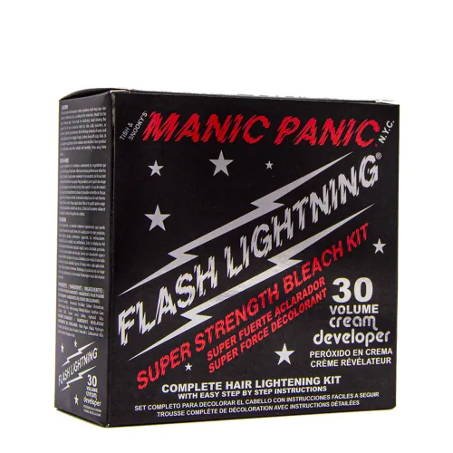 Miniatura 8 de MANIC PANIC Flash Lightning - Kit de Decoloración Súper Fuerte - Revelador de 40 Volúmenes + Polvo Decolorante - Aclarador de Cabello para Cabello