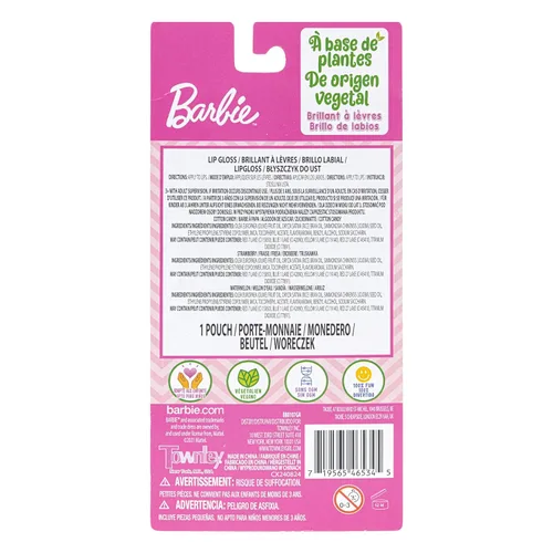 Miniatura 8 de Barbie - Paquete de 3 brillos de labios hidratantes con bolso, juego de maquillaje para niñas, perfecto para fiestas, fiestas de pijamas y regalos