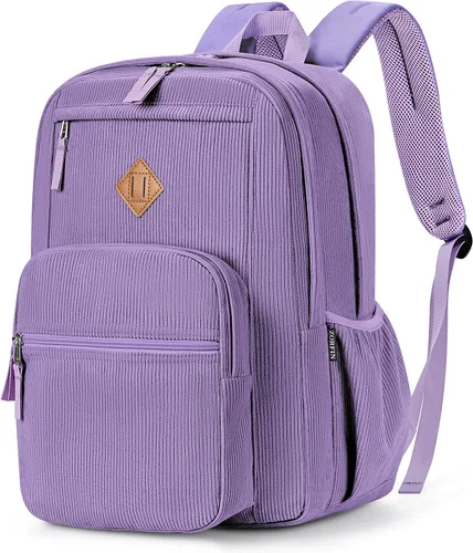 Miniatura 44 de ZORFIN - Mochila de 26 litros para la escuela, universidad y viajes, impermeable, con 8 compartimentos, Verde militar, Moderno
