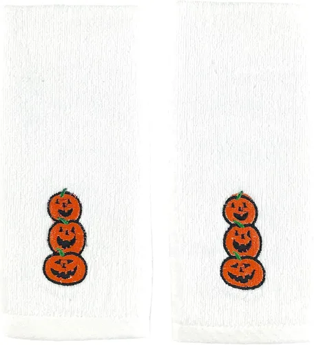 Miniatura 36 de Serafina Home Toallas de mano de baño de Halloween, fantasmas bordados, diseño Boo, juego de 2, color negro, 16 x 25 pulgadas