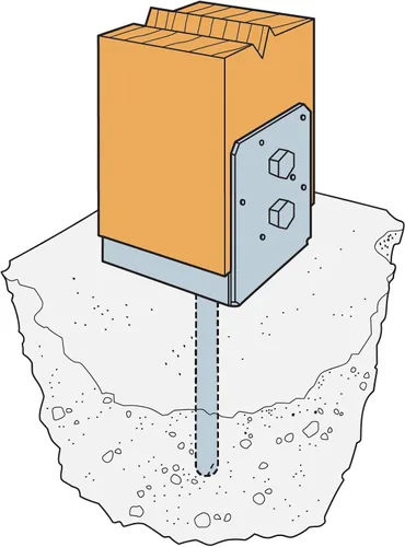 Miniatura 7 de Simpson Strong-Tie ABU66RZ ABU ZMAX Base de poste de separación ajustable galvanizada para 6x6 áspero