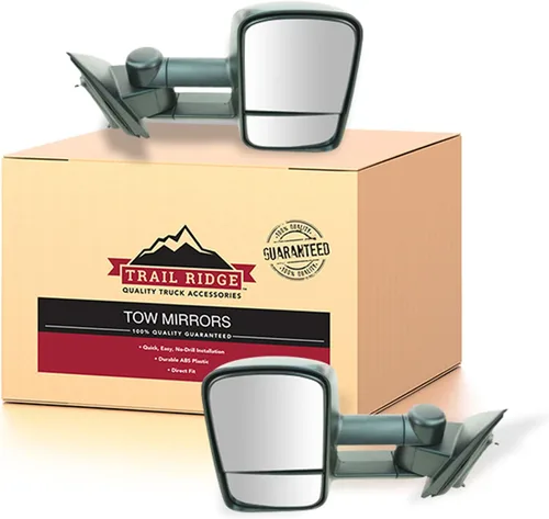 Miniatura 117 de Trail Ridge Juego de espejos de remolque de 2 piezas para el lado del conductor y del pasajero compatible con Ford F-150 FO1320479 FO1321479