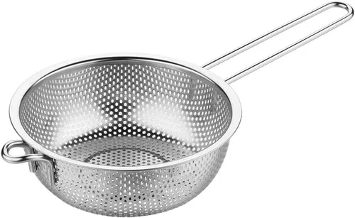 Miniatura 10 de BESTonZON Colador de lavabo de acero inoxidable con asa, colador de pasta plegable para lavabo multiusos, colador de cocina y para colar, enjuagar